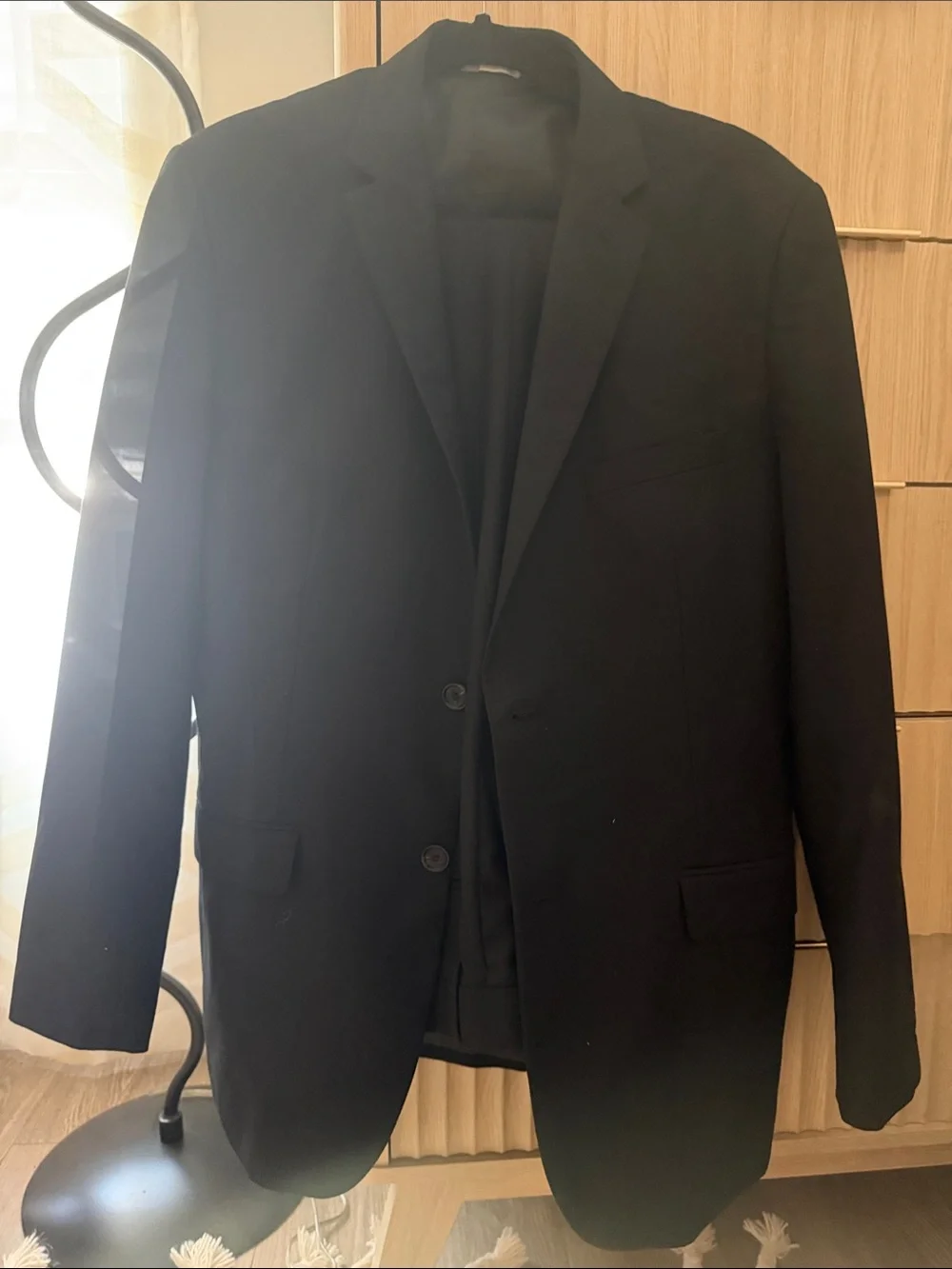 Men's Black Single-Breasted Sport Coat - Classic Tailored Blazer